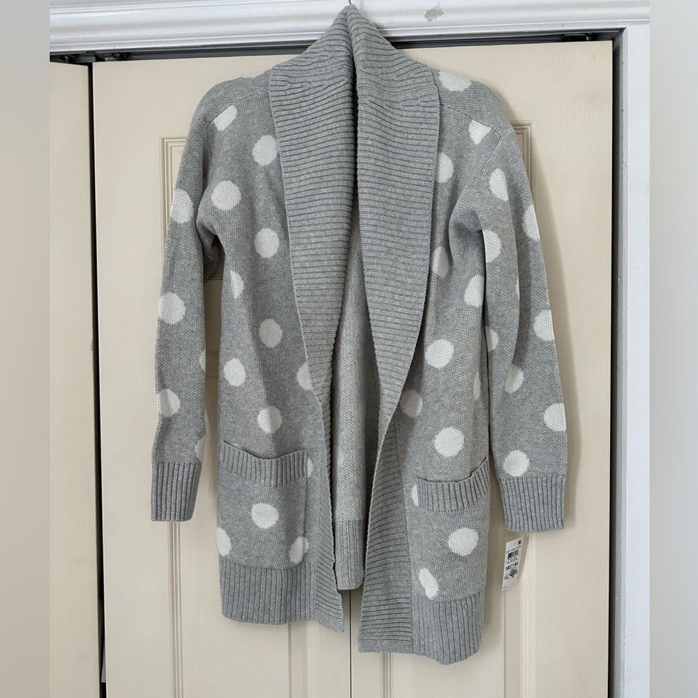 Pokadot cardigan sweater